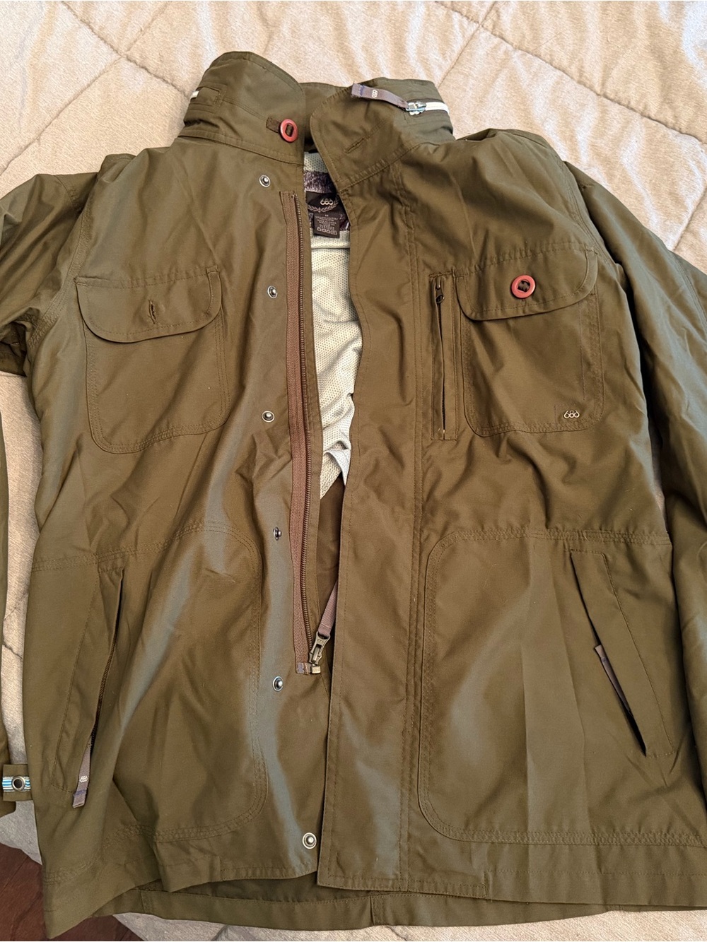 686 Olive Green Military Field Jacket with Snap Pockets